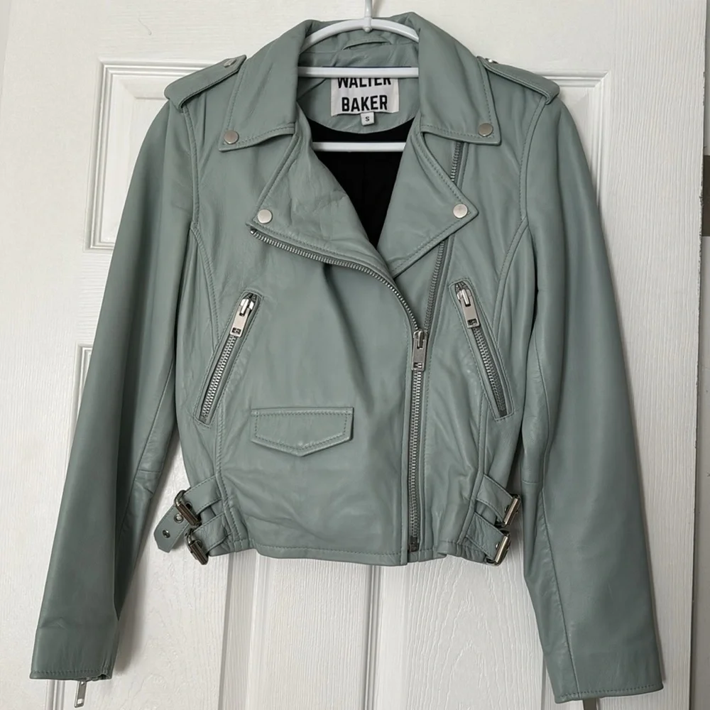 Walter Baker Leather Biker Jacket S - Picture 5 of 13